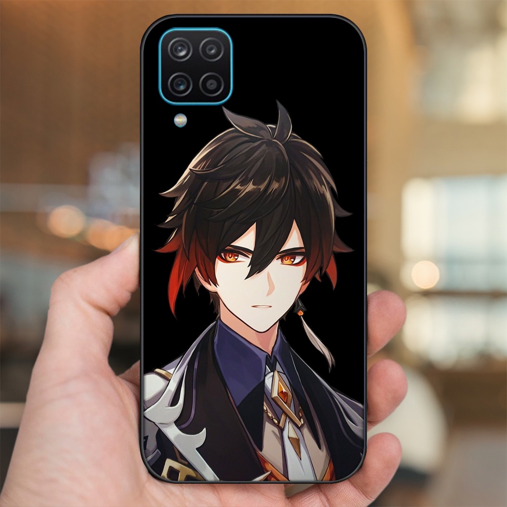 Ốp lưng Samsung A12 5G, M12 viền đen in hình Zhongli Genshin Impact