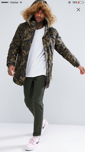 Áo parka Bershka nam