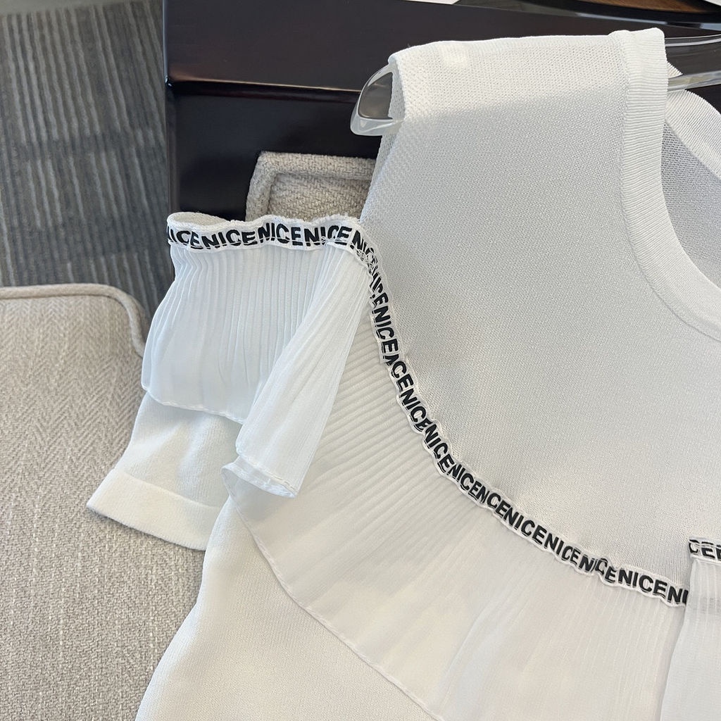 Áo Thun Tay Ngắn Thiết Kế Khoét Lỗ Nhỏ Nhắn Thời Trang Mùa Hè Mới Cho Nữ