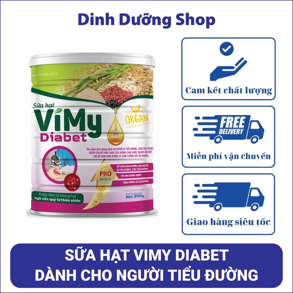 SỮA HẠT TIỂU ĐƯỜNG VIMY DIABET 900G SẢN PHẨM CHÍNH HÃNG