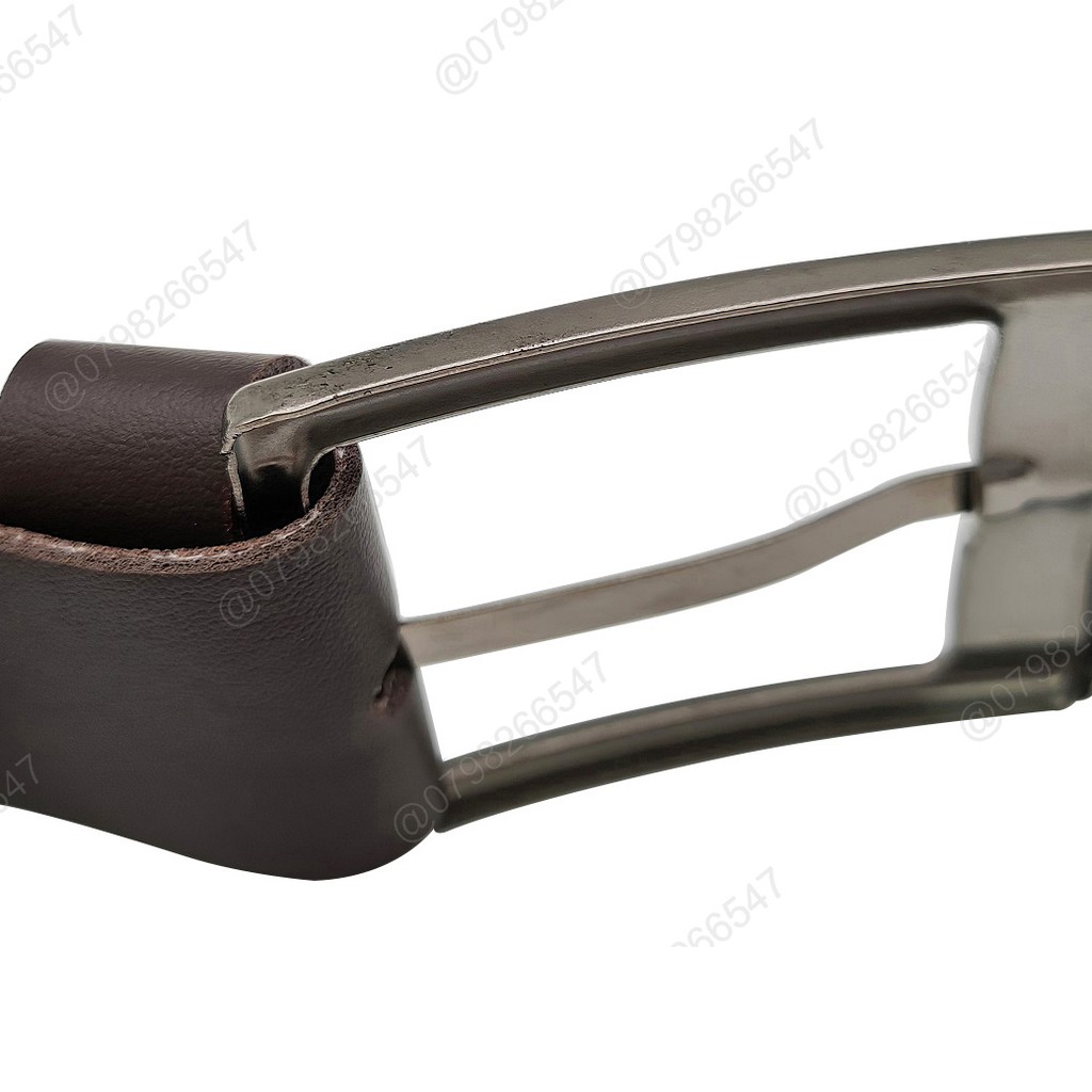 Thắt lưng nam cao cấp da PU DHM-164 | Đầu khóa kim màu trắng bạc | Bảo hành 12 tháng