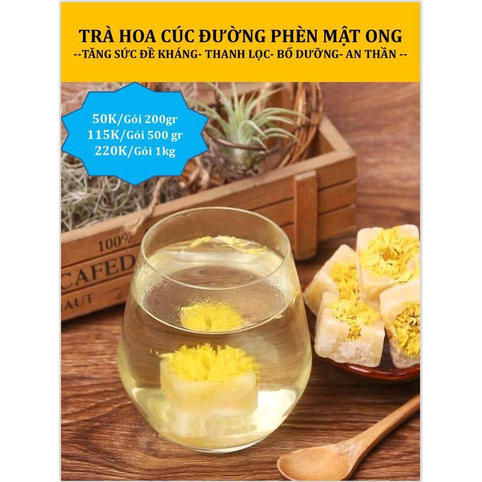 Cúc đường phèn (vị thanh mát) 1 viên hoa nổi 100% như hình