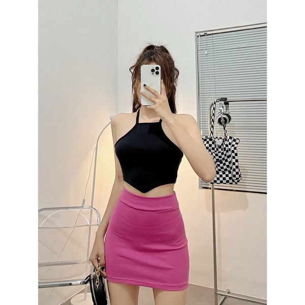 LANA CROPTOP▪Áo croptop yếm hở lưng