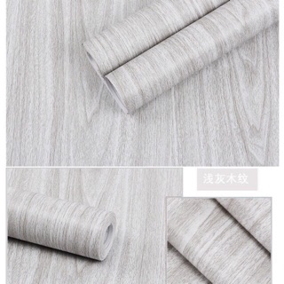 Giấy dán tường vân gỗ màu ghi