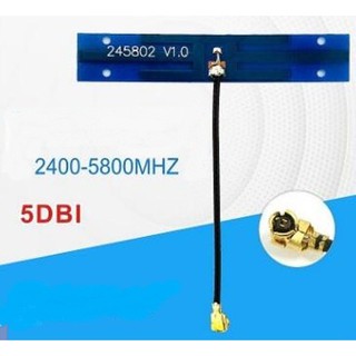 Anten Wifi Bluetooth 2.4G/5.8G dualband Kiểu Dây + PCB Cho Laptop tay điều khiển