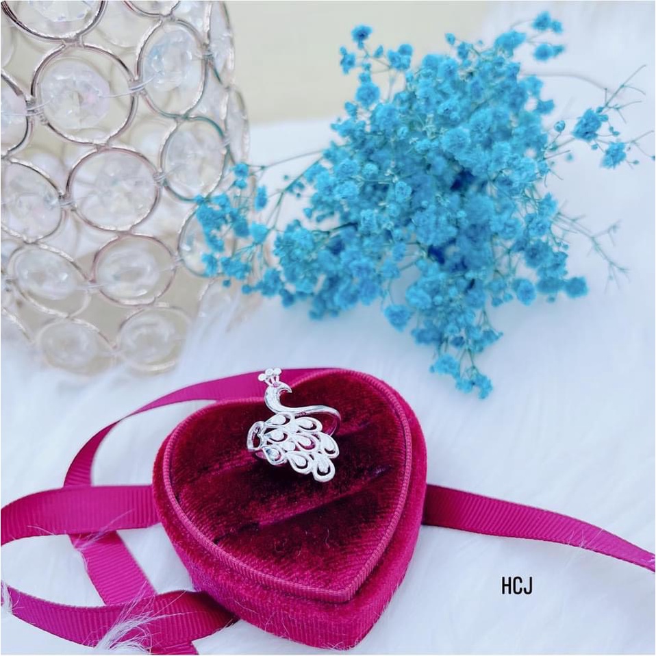 Nhẫn con công siêu đẹp chuẩn bạc ta sáng bóng - Kho sỉ bạc Nhất Linh