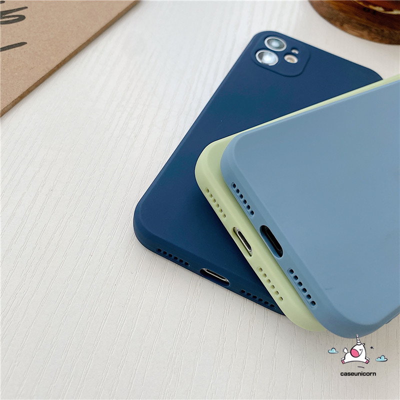 Ốp điện thoại TPU silicone dẻo màu trơn viền thẳng thời trang cho IPHONE 11 7 PLUS 8 PLUS 11 PROMAX XR XSMAX | BigBuy360 - bigbuy360.vn