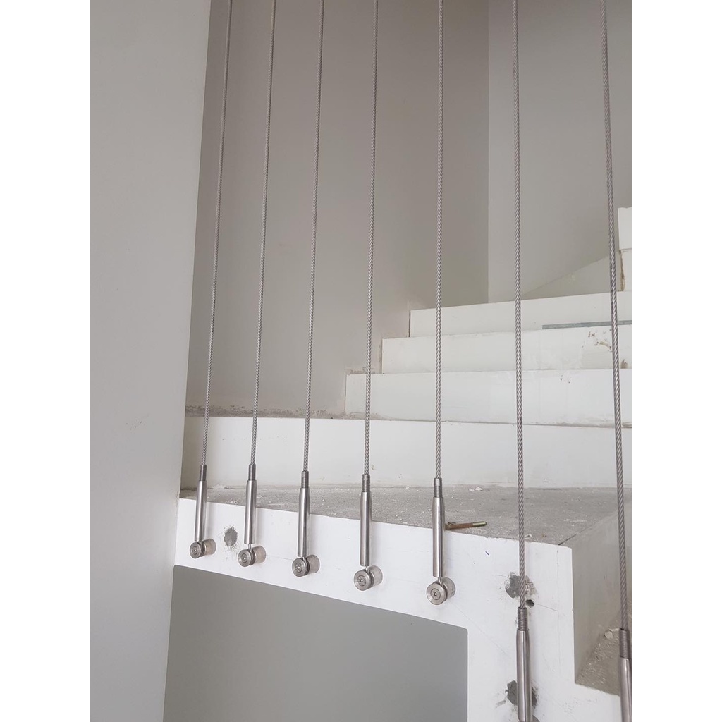 Combo bộ tăng đơ+ ốc kính+ ốc thông tầng cho cầu thang cáp