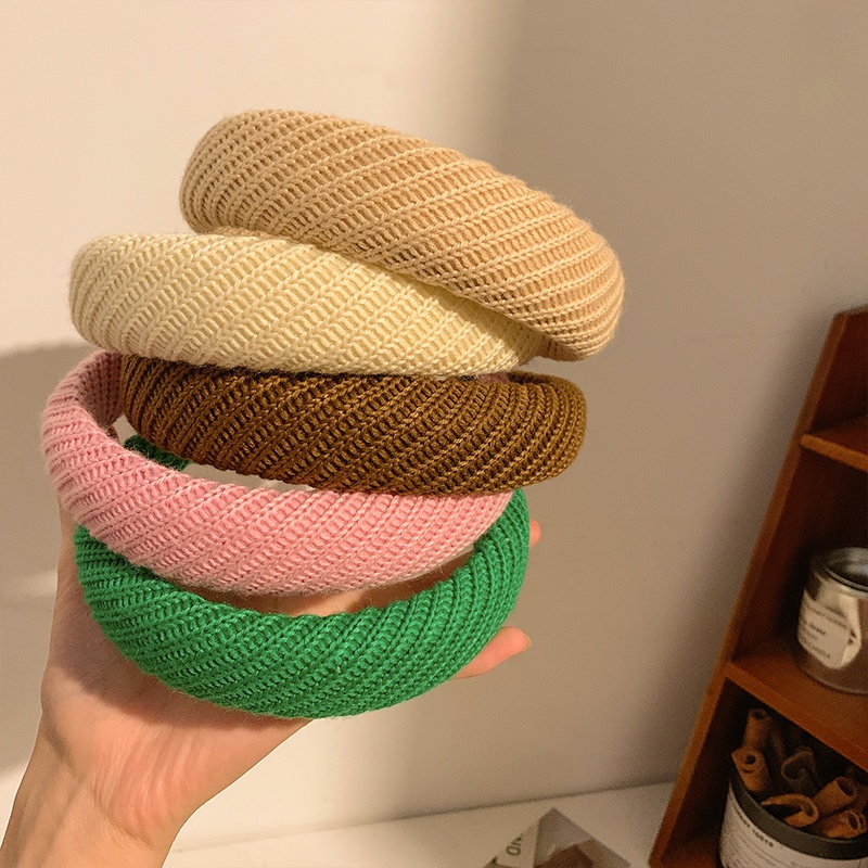 Băng Đô Cài Tóc Bản Rộng Bằng Xốp Phong Cách Hàn Quốc