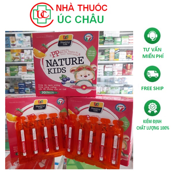 Siro Nature Kids- siro ăn ngon, tăng sức đề kháng, giúp bé ăn ngon miệng, tăng trưởng chiều cao và cân nặng- Hộp 20 ống