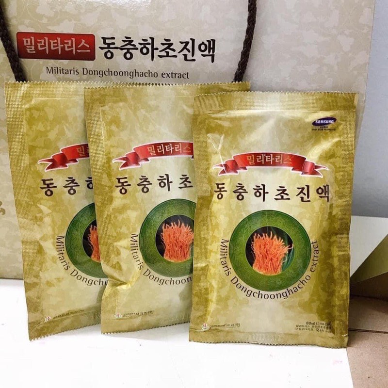 [SỈ TẬN GỐC]Nước Đông trùng Hạ thảo quai xách Hàn Quốc, Hộp 30 gói