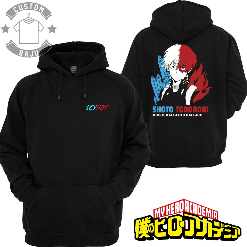 Mẫu áo Hoodie in hình Anime Shoto Todoroki Icy Hot Boku No Hero My Hero Academia độc đẹp giá siêu rẻ