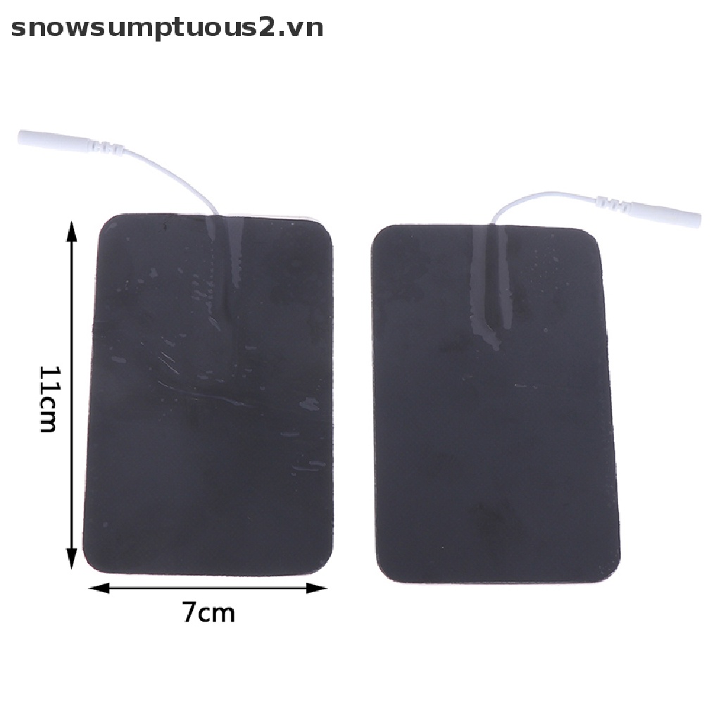 [Hàng mới về] Set 2 miếng đệm điện cực tự dính có thể tái sử dụng cho máy mát xa cơ thể 7*11cm