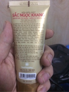 sữa rửa mặt sắc ngọc khang