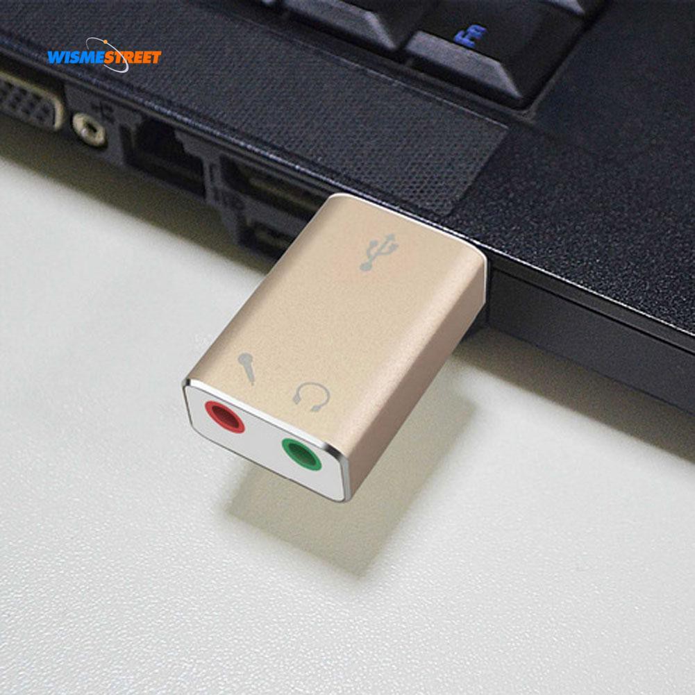 Thiết bị kết nối tín hiệu âm thanh 3D 7.1 cổng USB 2.0 cho PC tai nghe trùm đầu