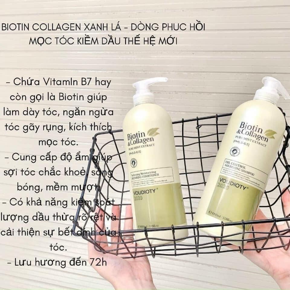 DẦU GỘI XẢ BIOTIN COLLAGEN GIẢM RỤNG TÓC, PHỤC HỒI TÓC KHÔ XƠ, HƯ TỔN VOUDIOTY