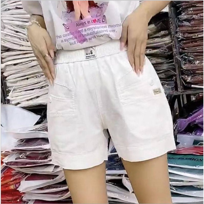 Quần đùi kaki nữ, ống rộng ,cạp cao unisex,quần thể thao,mặc nhà