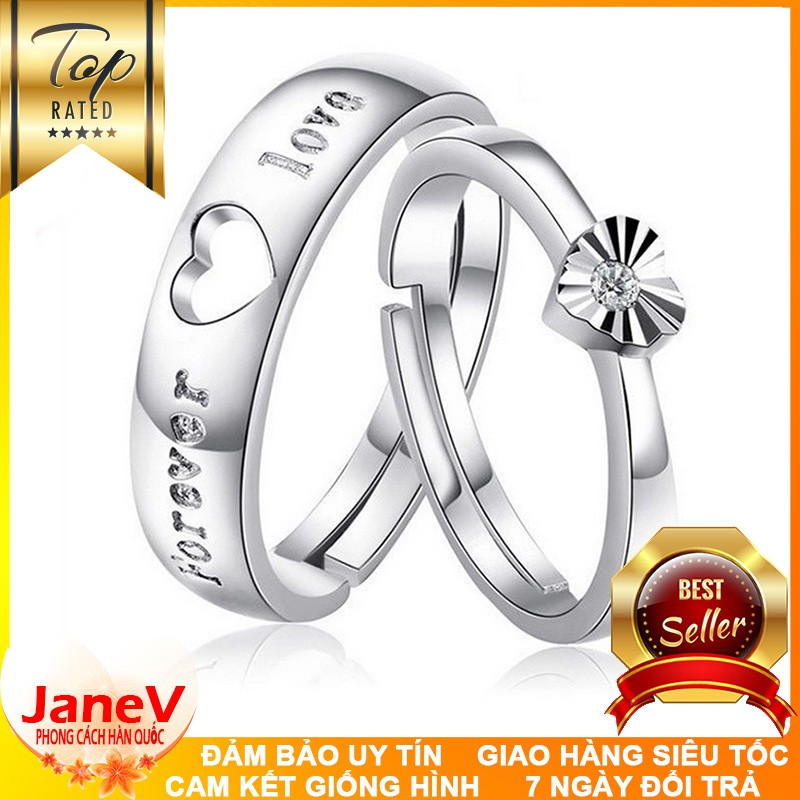 Nhẫn Cặp Nam, Nữ Phong Cách Hàn Quốc NC111