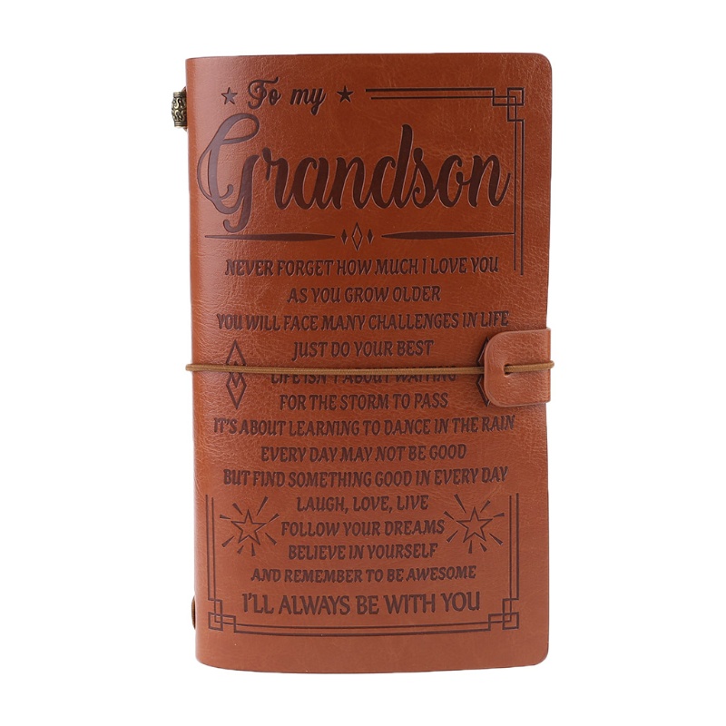 Sổ Nhật Ký Giả Da Chạm Khắc Phong Cách Vintage