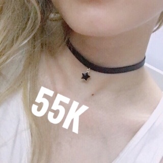 Choker dây da đính charm Star (ảnh thật)