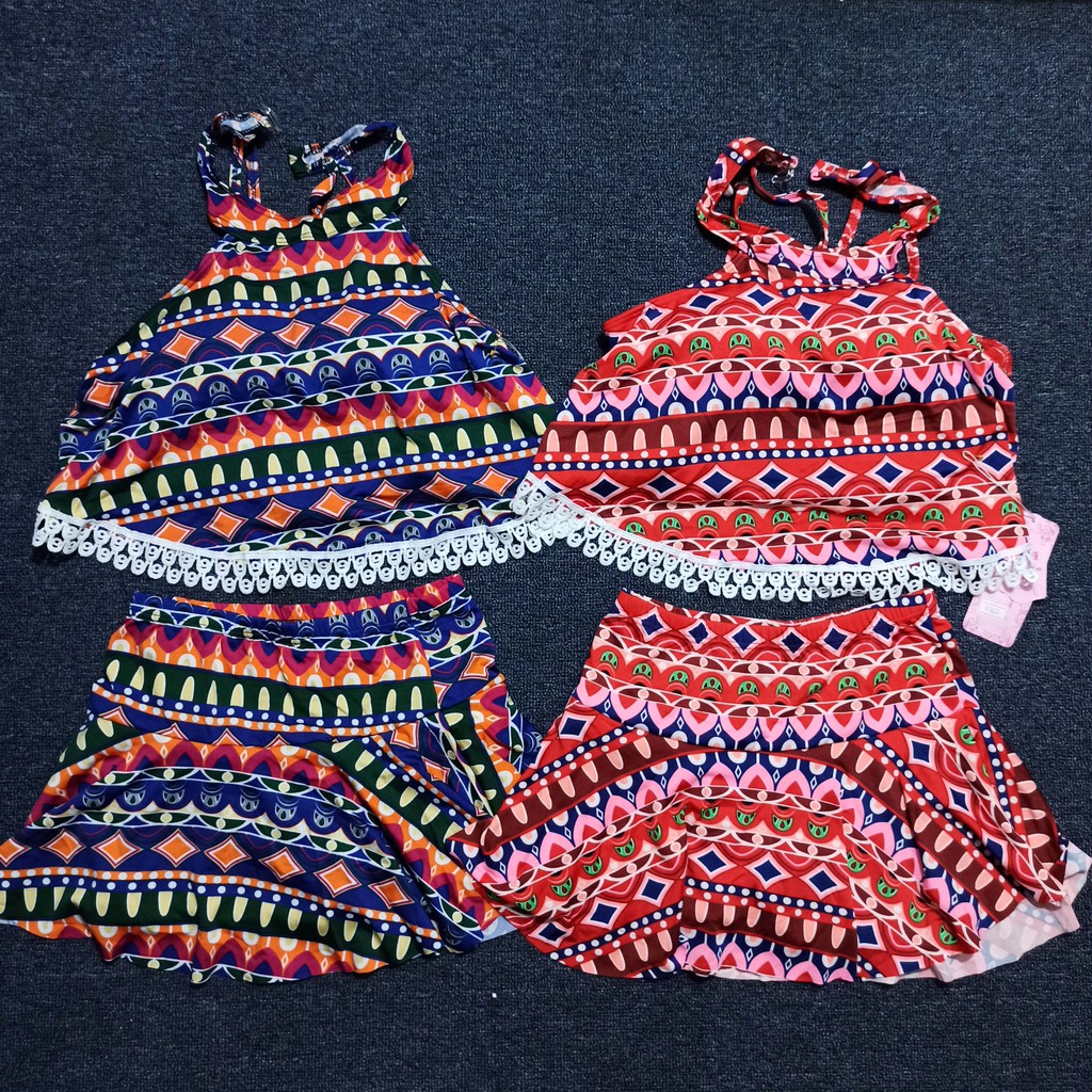 Có sẵn bộ đồ bơi nữ bikini đi biển 2 mảnh yếm thổ cẩm | BigBuy360 - bigbuy360.vn
