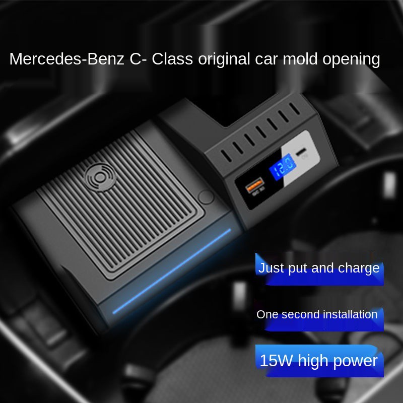 ▦21 Sạc không dây Mercedes-Benz glc / C-class mới Điện thoại di động xe hơi đặc biệt GLB200 nhanh kiểu gốc