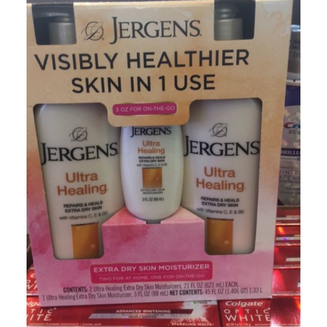 [Hàng Auth_Check Code] Bộ Dưỡng Thể Jergens Visibly Healthier Skin In 1 Use-1.33L