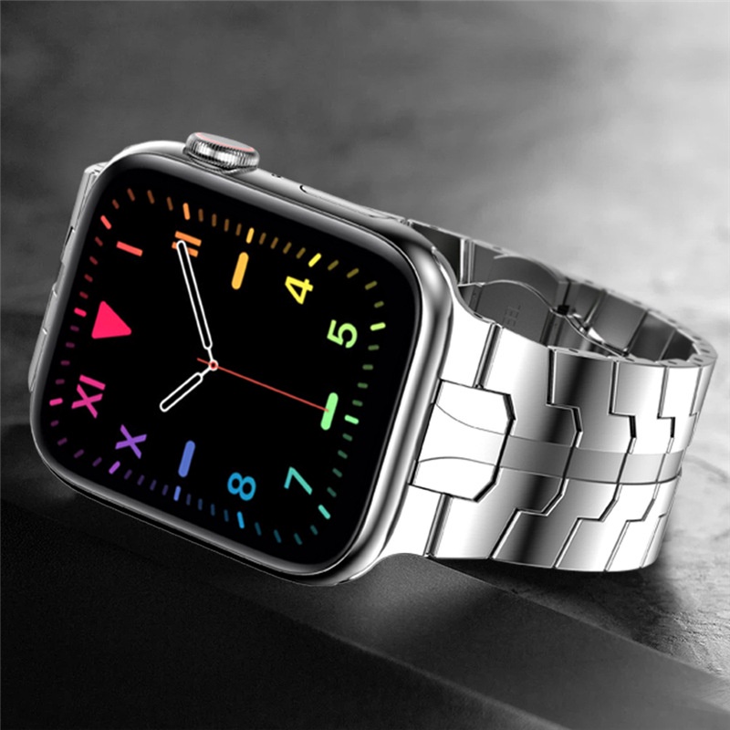 Dây Đeo Inox Cho Đồng Hồ Thông Minh iwatch Series SE / 6 / 5 / 4 / 3 / 2 38mm 42mm 7 41mm 45mm