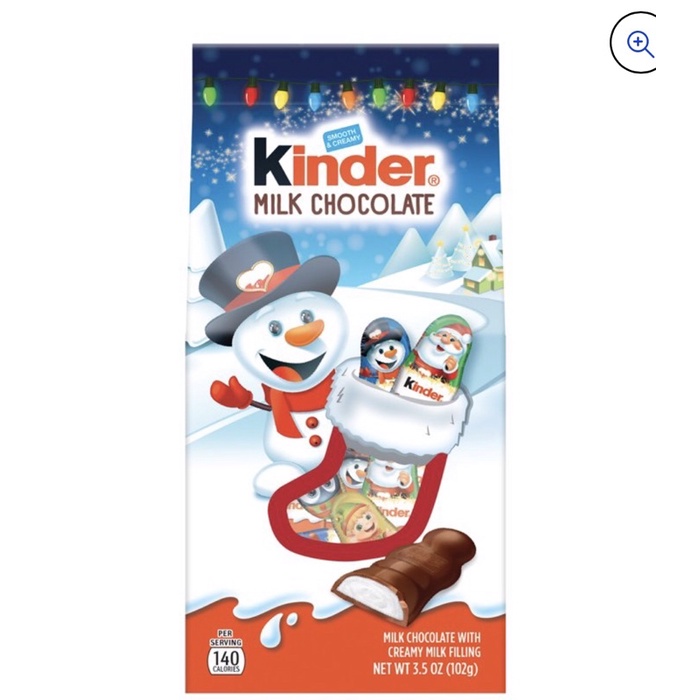(Hàng sẵn giao ngay) Túi kẹo Noel Kinder Chocolate Happy Bag 102g