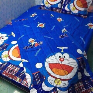 Bộ grap giường 5 món [ ẢNH THật ] mẫu Doremon m6.2m