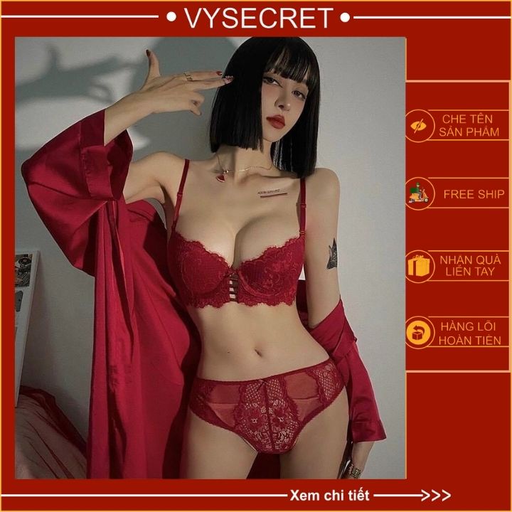 BỘ ĐỒ LÓT REN SIÊU NÂNG NGỰC ⚡hít hót  ⚡ TẠO KHE ,SEXY ,QUYẾN RŨ V123 | BigBuy360 - bigbuy360.vn