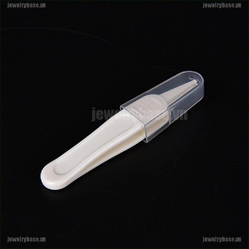 [Base] Baby's Cleaning Tweezer Ear Nose Navel Cleaner Remover Plastic Forceps Body Care, [VN]