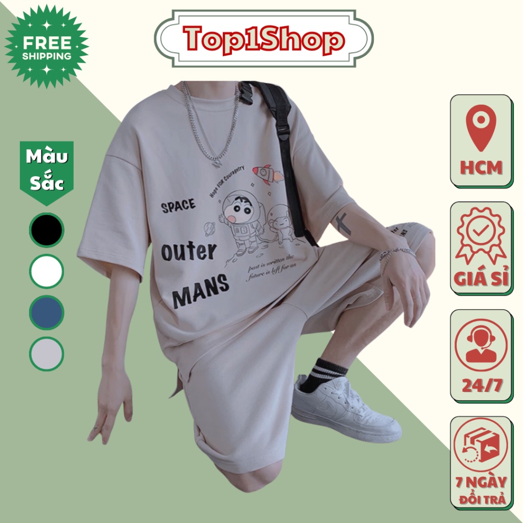 Đồ bộ nam SPACE OUTER MANS chất thun lưới cao cấp size S M L XL mặc nhà ngủ thể thao tập gym siêu mát mùa hè P3
