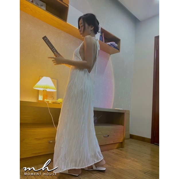 ĐẦM MAXI YẾM [MOMENT HOUSE], vải thun gân sóng, có lót, váy hàng thiết kế ,freesize | BigBuy360 - bigbuy360.vn