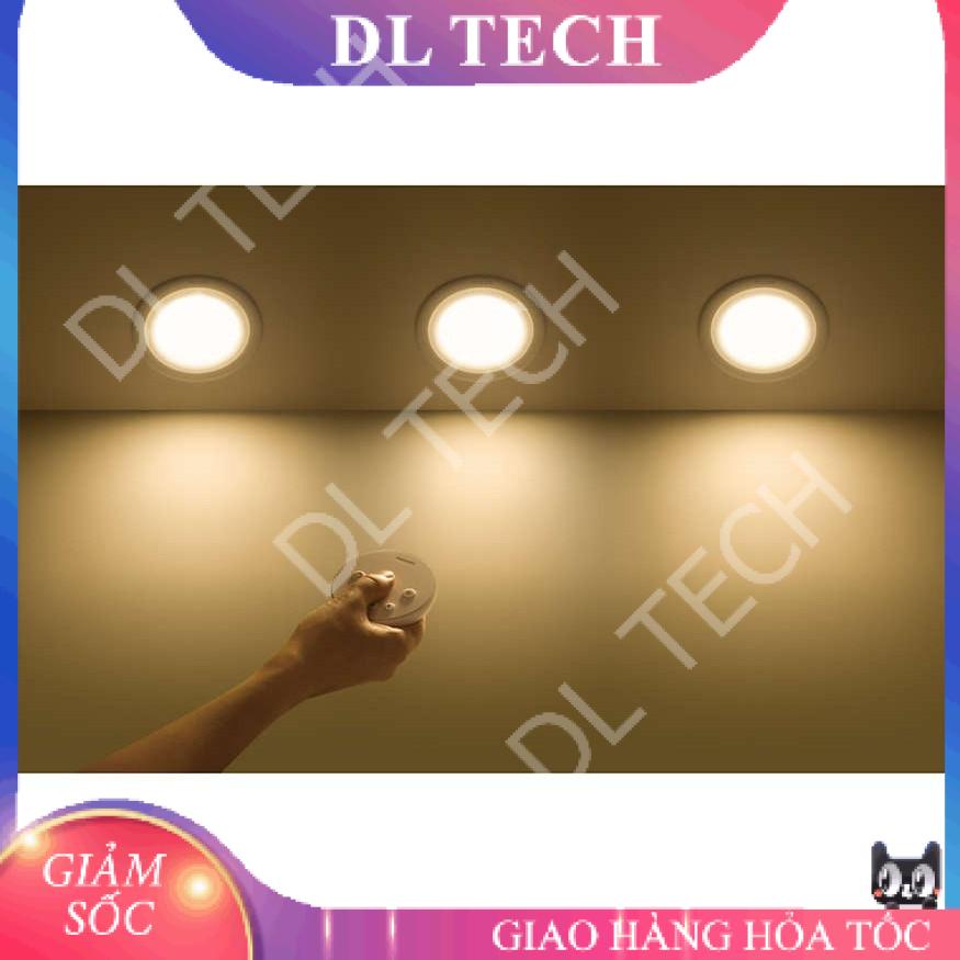 Bộ 3 bóng mini Điều khiển từ xa ánh sáng vàng Đèn led dán tường thông minh treo cầu thang phòng ngủ tủ GY13 DL TECH
