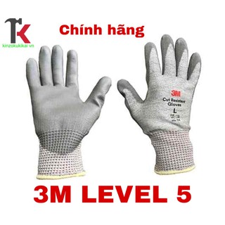 Găng tay bảo hộ 3M cấp độ 5 phủ PU chống mài mòn - xé rách theo tiêu chuẩn EN388:4543 - chính hãng
