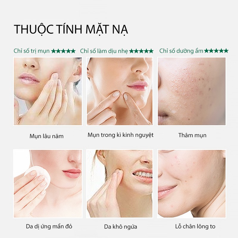 MẶT NẠ DƯỠNG ẨM NGĂN NGỪA MỤN VÀ TRỊ THÂM VT HỘP 6 MIẾNG (XUẤT XỨ HÀN QUỐC )