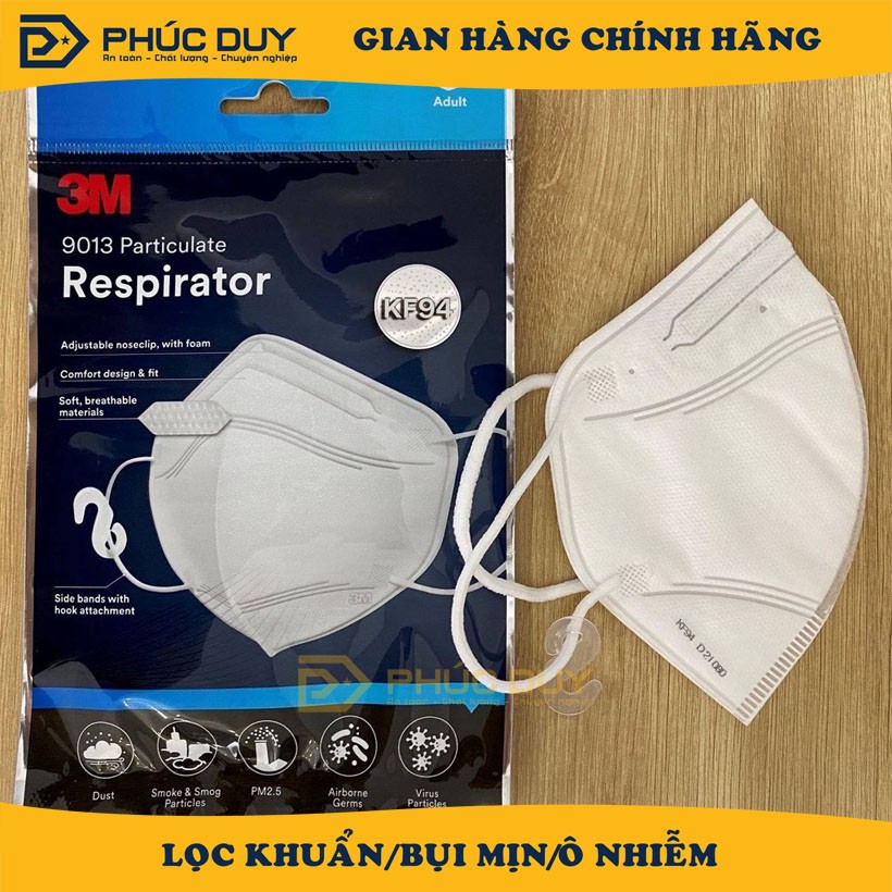 Khẩu trang 3M 9013 chống bụi mịn PM2.5, phòng dịch đạt chuẩn KF94 - 10 Cái Và 20 cái