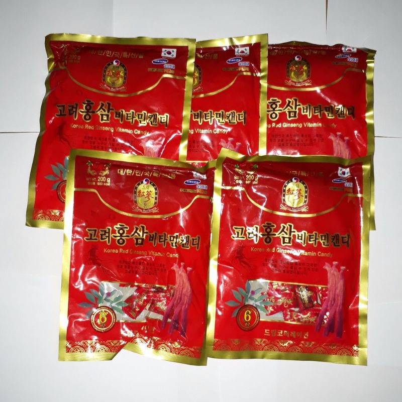Combo 5 gói kẹo hồng sâm Hàn Quốc