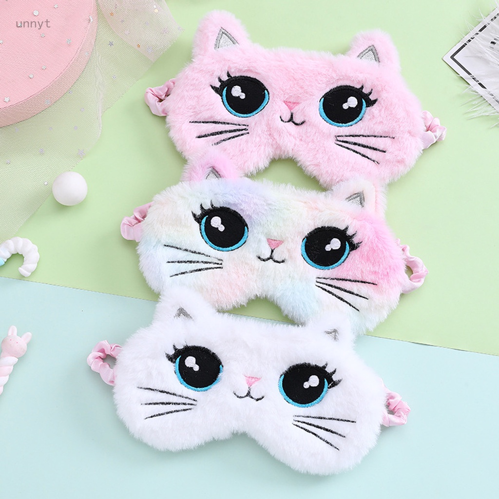 Unnyt Mặt Nạ Che Mắt Ngủ Bằng Vải Bông 3D Mềm Mại Thư Giãn Chăm Sóc Bé Gái Khi Đi Du Lịch
