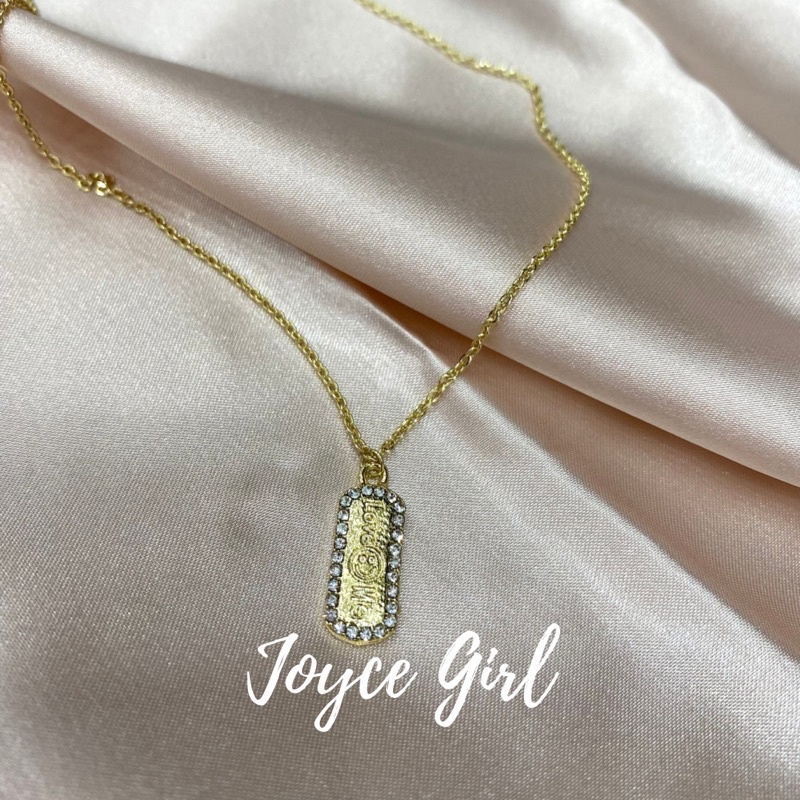 Dây chuyền nữ mặt dây chuyền thẻ chữ Love Me đính hột Hot Trend Joyce Girl T15-59