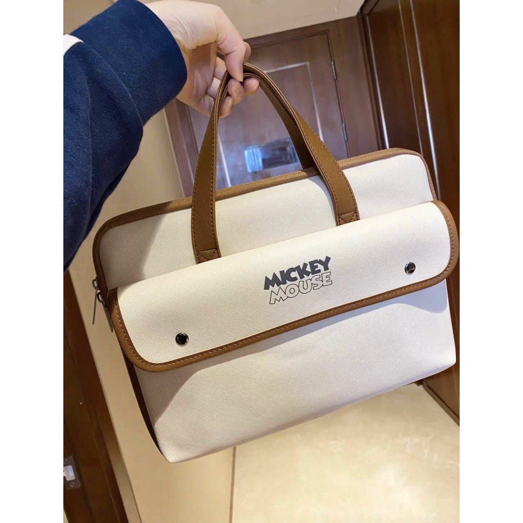 Túi Xách Da PU Đựng Laptop Macbook Air Pro 13 14 15.6 inch In Hình Chuột Mickey Disney