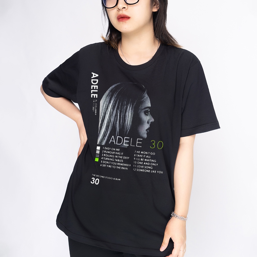 Áo thun Adele Album 30 wright ca sĩ cotton tay ngắn phong cách streetwear âu mỹ