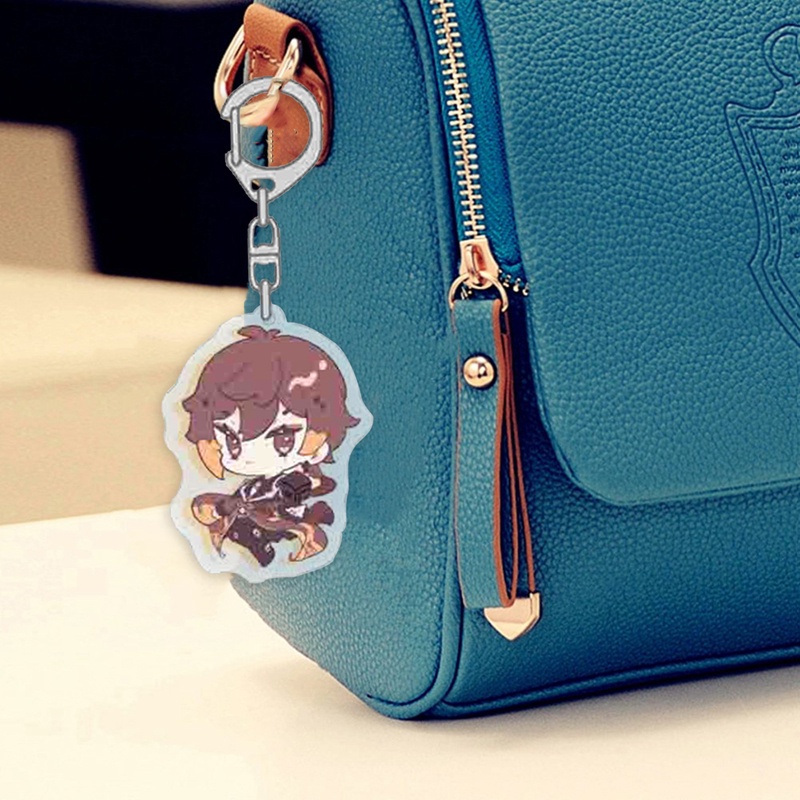 Tmdbyx Móc khóa hai mặt acrylic in hình nhân vật trong game Morax Klee