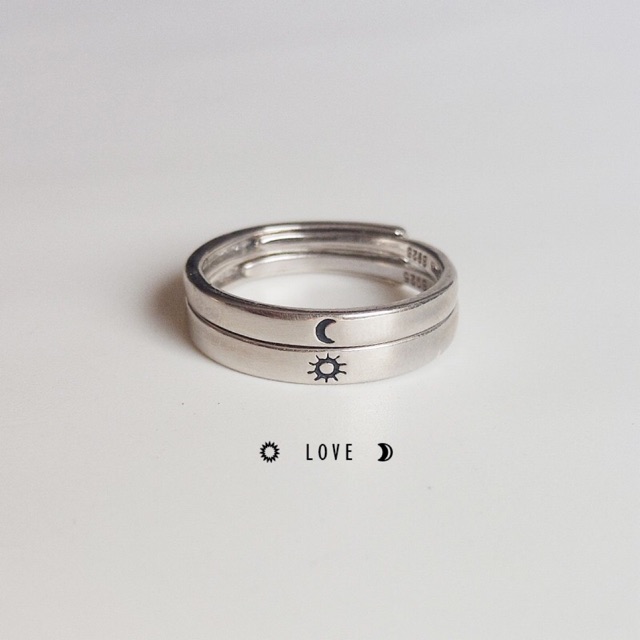 Nhẫn đôi bạc sun moon Choco Jewelry