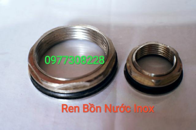 Ốc Rốn Téc, bồn nước nhựa, inox. Ốc khởi thủy ren 21, 27, 34, 42, 49