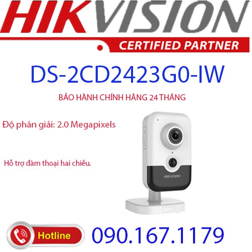 Camera IP Cube hồng ngoại không dây 2.0 Megapixel HIKVISION DS-2CD2423G0-IW