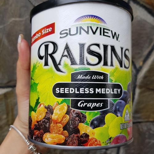 (Thập Cẩm) _ Nho khô không hạt Sunview Raisins Mỹ 425g