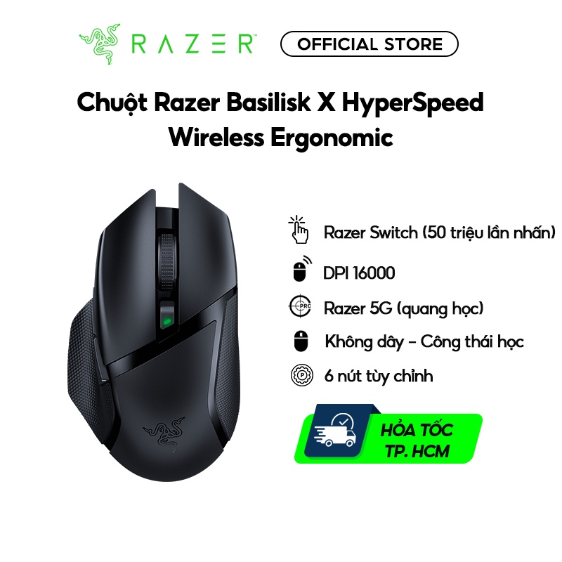 Chuột Razer Basilisk X HyperSpeed-Wireless Ergonomic_RZ01-03150100-R3A1