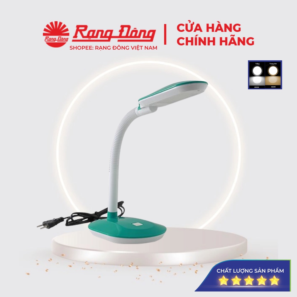 Đèn học Rạng Đông 5W, chống cận cho bé, học sinh, đọc sách Model RL19.LED (S)
